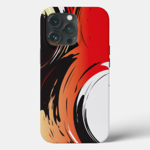 Rode zwarte en witte Abstracte kunst Case-Mate iPhone Case