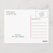 Rode Zwarte en Witte Damask Weddenschap Bedankt Briefkaart (Achterkant)