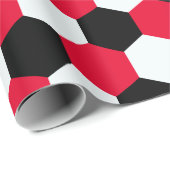 Rode, zwarte en witte hexagons cadeaupapier (Rol Hoek)