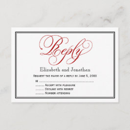 Rode zwarte en witte kalligrafie Kaart voor weduwe