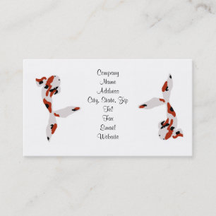 Rode, zwarte en witte Koi-Visitekaartjes Visitekaartje