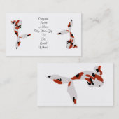 Rode, zwarte en witte Koi-Visitekaartjes Visitekaartje (Voorkant / Achterkant)