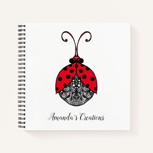 Rode zwarte en witte lijnhoeklak notitieboek (Voorkant)