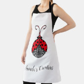 Rode zwarte en witte lijnhoeklak schort (Insitu)