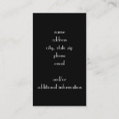 Rode, zwarte en witte paisley visitekaartje (Achterkant)