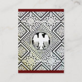 RODE ZWARTE EN WITTE ROMAN ELGF-DAMASKMOTIFS VISITEKAARTJE (Achterkant)