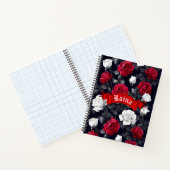 Rode zwarte en witte rozen Gothic Notitieboek (Binnen)