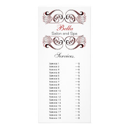 rode, zwarte en witte servicerackkaart reclamekaart