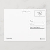 Rode, zwarte en witte strepen briefkaart (Achterkant)