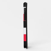 Rode, zwarte en witte strepen Case-Mate iPhone case (Achterkant/links)