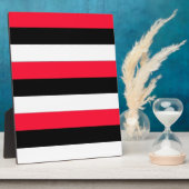 Rode, zwarte en witte strepen fotoplaat (Zijkant)