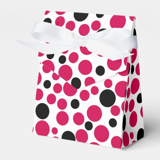 Rode zwarte erwten retro op witte achtergrond bedankdoosjes (Voorkant Zijde)