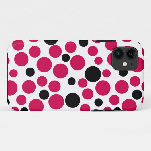 Rode zwarte erwten retro op witte achtergrond Case-Mate iPhone case (Achterkant (horizontaal))