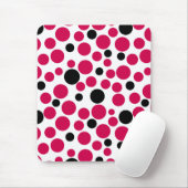 Rode zwarte erwten retro op witte achtergrond muismat (Met muis)