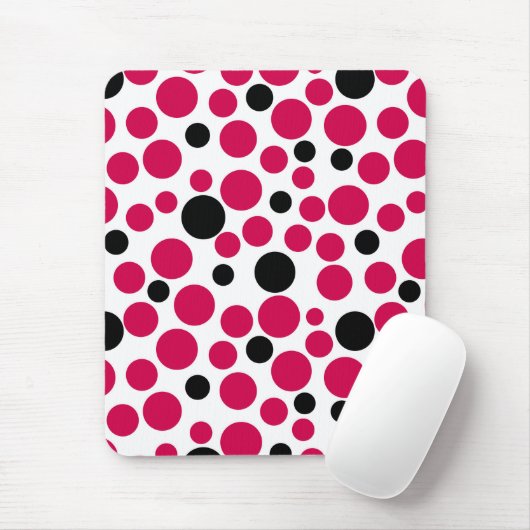 Rode zwarte erwten retro op witte achtergrond muismat (Met muis)