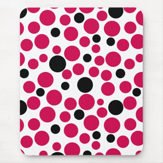 Rode zwarte erwten retro op witte achtergrond muismat (Voorkant)