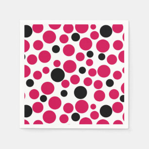 Rode zwarte erwten retro op witte achtergrond servet