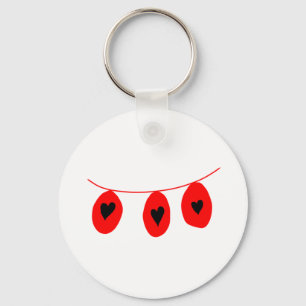 Rode Zwarte Garland Kerstmisontwerp Koffie mok Sleutelhanger