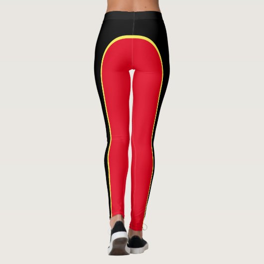 Rode/zwarte/gele Named Leggings (Achterkant)
