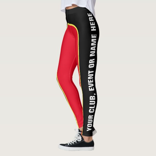 Rode/zwarte/gele Named Leggings (Links)