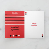 Rode zwarte geweldige dochterfotoverjaardag kaart (Binnen)