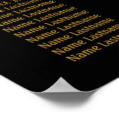 Rode zwarte gouden weddenschappen poster (Hoek)