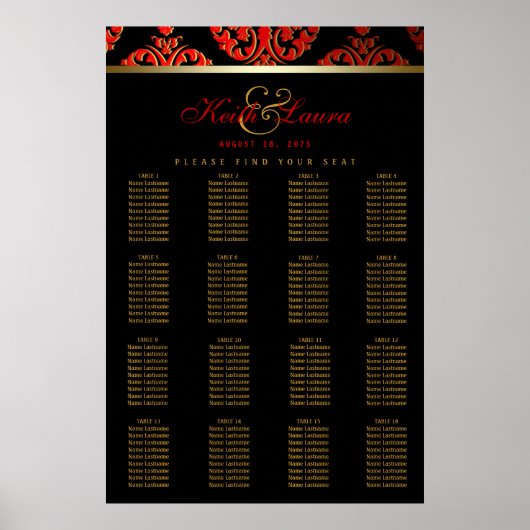 Rode zwarte gouden weddenschappen poster (Voorkant)