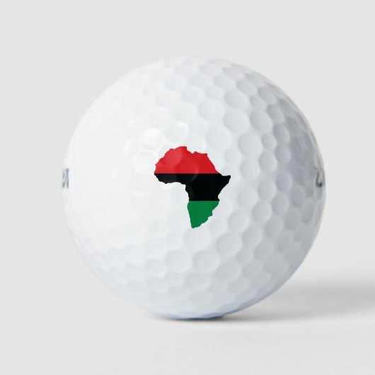 Rode, Zwarte & Groene Afrika Vlag Golfballen (Voorkant)