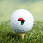 Rode, Zwarte & Groene Afrika Vlag Golfballen (Insitu Shirt)