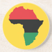 Rode, Zwarte & Groene Afrikaanse Vlag Zandsteen Onderzetter (Voorkant)