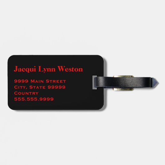 Rode, zwarte, groene pan-Afrikaanse vlag Bagagelabel (Achterkant horizontaal)