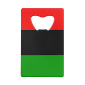 Rode, zwarte, groene pan-Afrikaanse vlag Creditkaart Flessenopener (Achterkant)