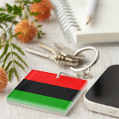 Rode, zwarte, groene pan-Afrikaanse vlag Sleutelhanger (Voorkant Rechts)
