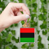 Rode, zwarte, groene pan-Afrikaanse vlag Sleutelhanger (Hand)