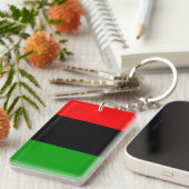Rode, zwarte, groene pan-Afrikaanse vlag Sleutelhanger (Voorkant Rechts)