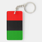 Rode, zwarte, groene pan-Afrikaanse vlag Sleutelhanger (achterkant)