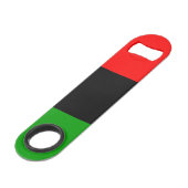 Rode, zwarte, groene pan-Afrikaanse vlag Speed Flessenopener (Voorkant Gekanteld)