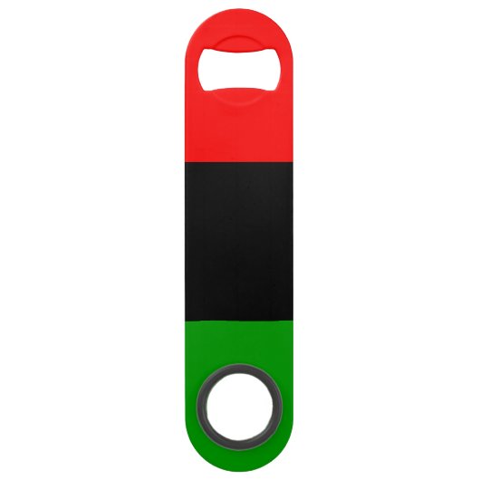 Rode, zwarte, groene pan-Afrikaanse vlag Speed Flessenopener (Voorkant)