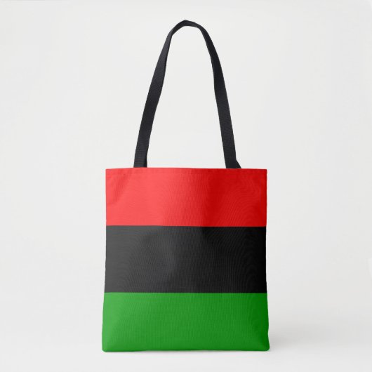 Rode, zwarte, groene pan-Afrikaanse vlag Tote Bag (Voorkant)