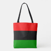 Rode, zwarte, groene pan-Afrikaanse vlag Tote Bag (Achterkant)