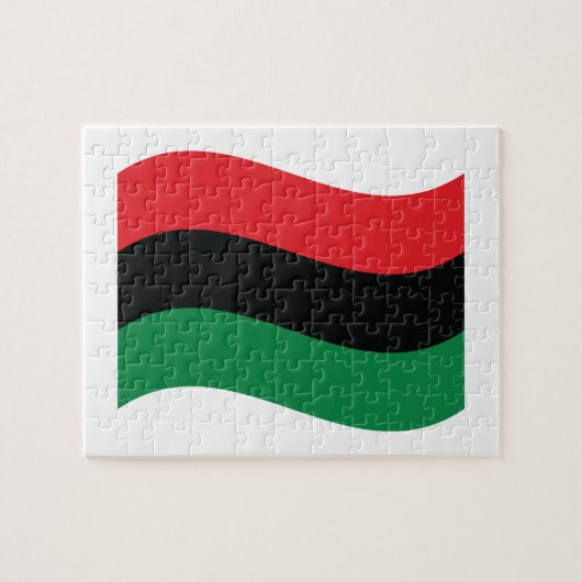 Rode, Zwarte & Groene Vlag Legpuzzel (Horizontaal)