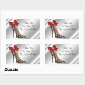 Rode Zwarte hoge Hak Schoen Feest Favor Stickers (Vel)