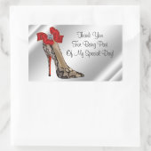 Rode Zwarte hoge Hak Schoen Feest Favor Stickers (Tas)