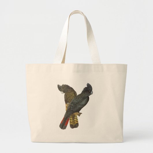 Rode zwarte katkatoenpaar grote tote bag (Voorkant)