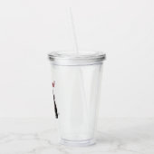 Rode Zwarte Katten Soulmates Acryl Drinkbeker (Links)