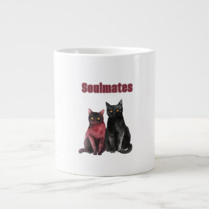 Rode Zwarte Katten Soulmates Grote Koffiekop