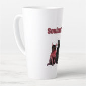 Rode Zwarte Katten Soulmates Latte Mok (Linkerhoek)