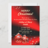 Rode Zwarte Kerstfeestdag Kaart (Achterkant)
