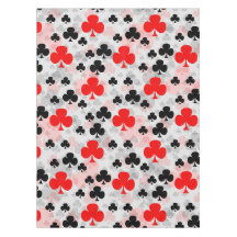 Rode Zwarte Klaver Club Abstract Patroonontwerp