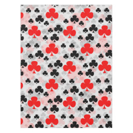 Rode Zwarte Klaver Club Abstract Patroonontwerp Tafelkleed